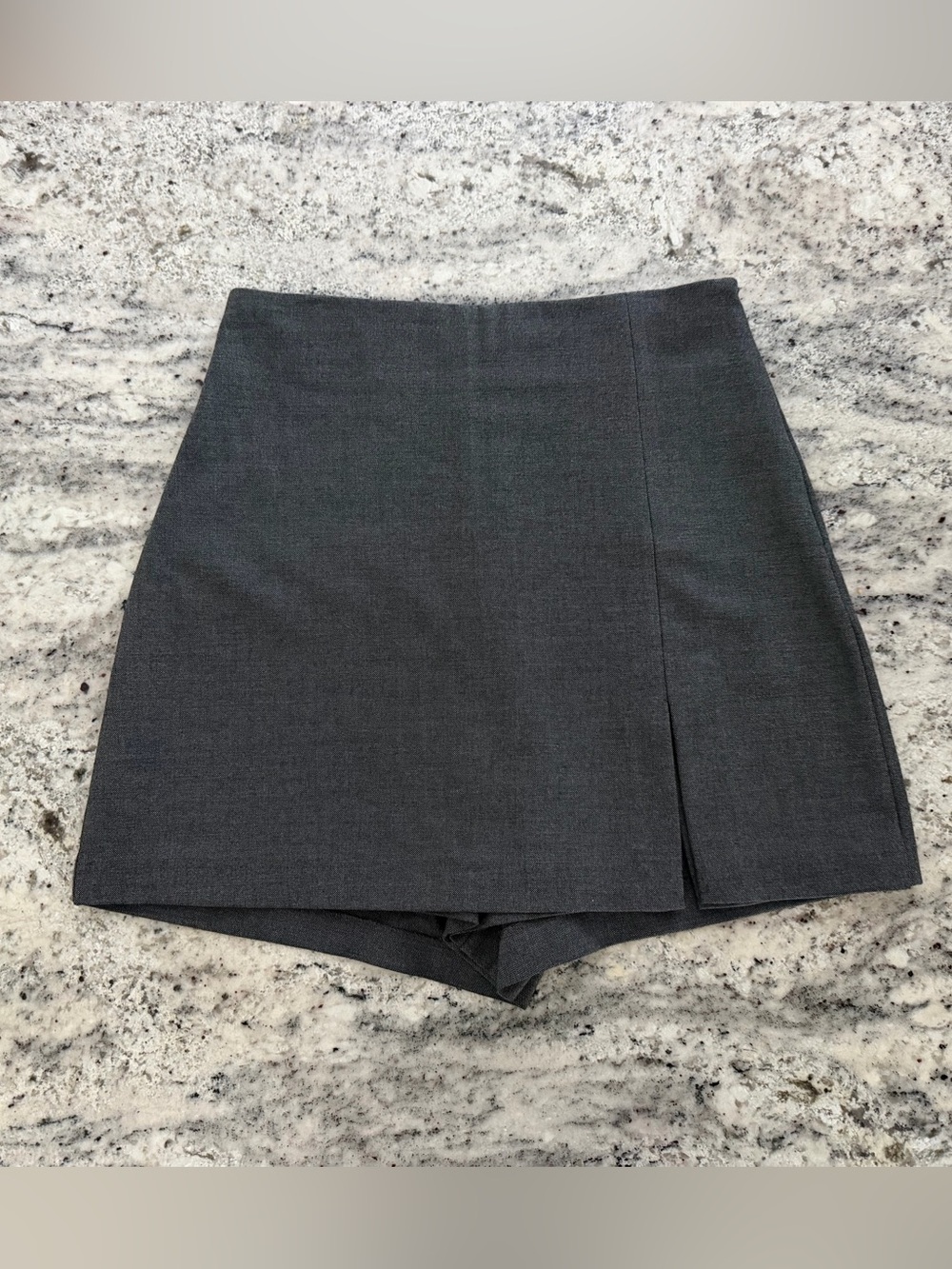 Zara Charcoal Gray Women's Skort with Front Slit